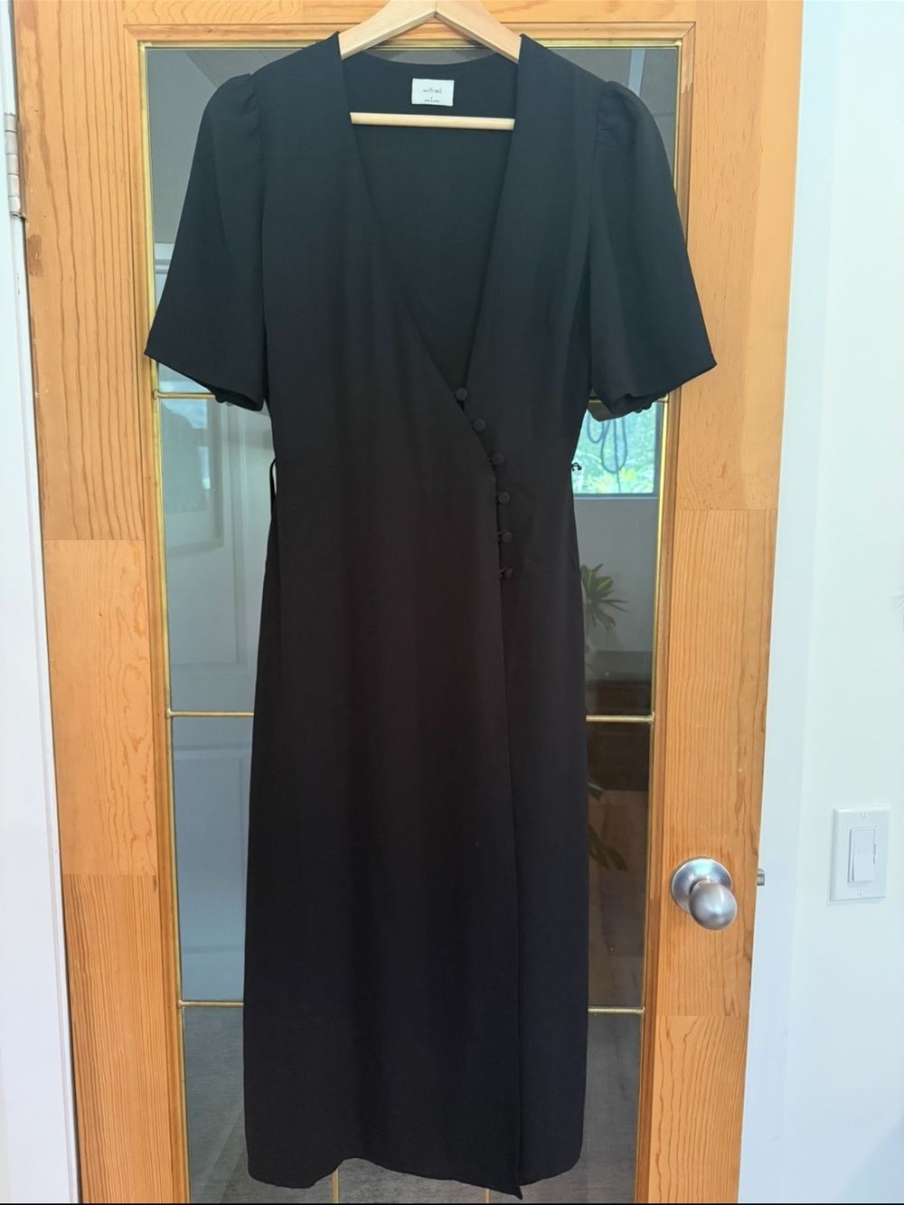 Aritzia Black Lulea Wrap Dress